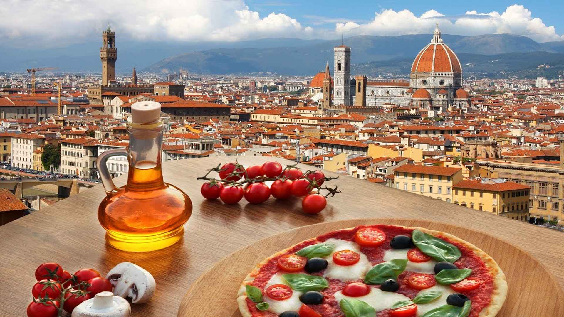 florence italy Food, Restaurant with a view